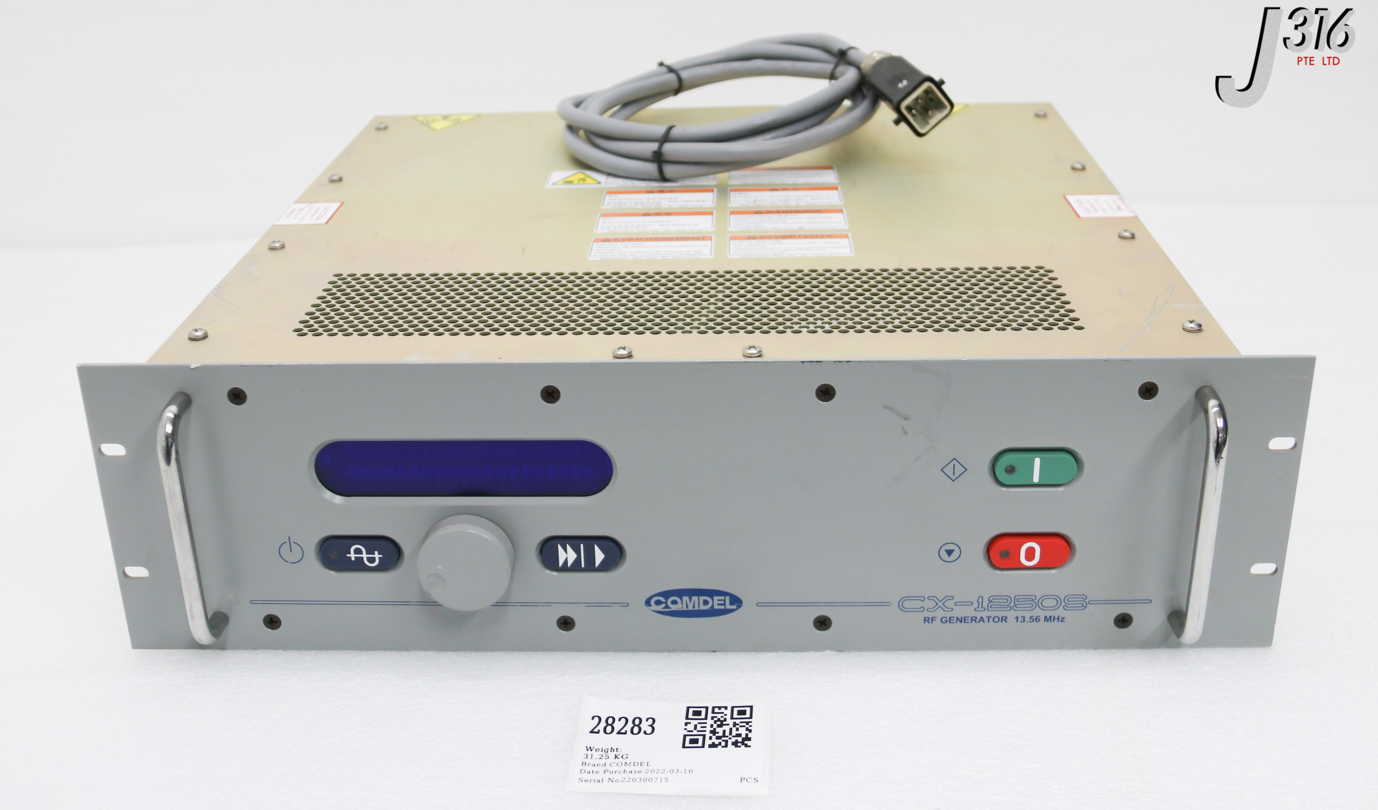 28283 COMDEL RF GENERATOR,13.56MHZ, CX-1250S, FP3210R5, NOVELLUS ...